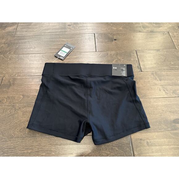 Under Armour Womens Black Compression Heat Gear Shorts Size L NWT NEW $25 - Picture 3 of 10